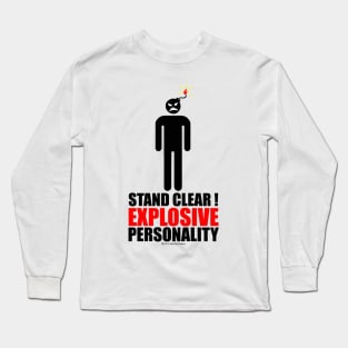 Stand clear! Explosive  Personality Long Sleeve T-Shirt